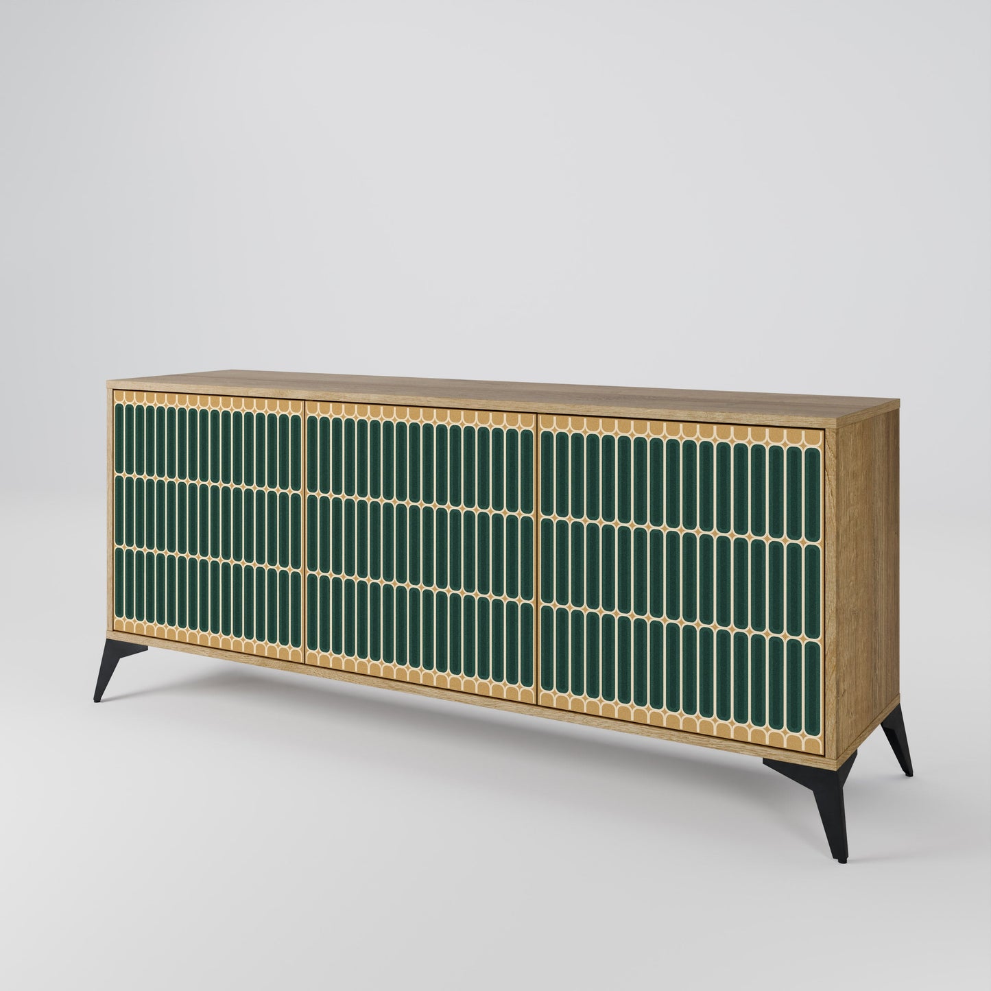 Credenza ILUSION GATE a 3 ante in effetto rovere