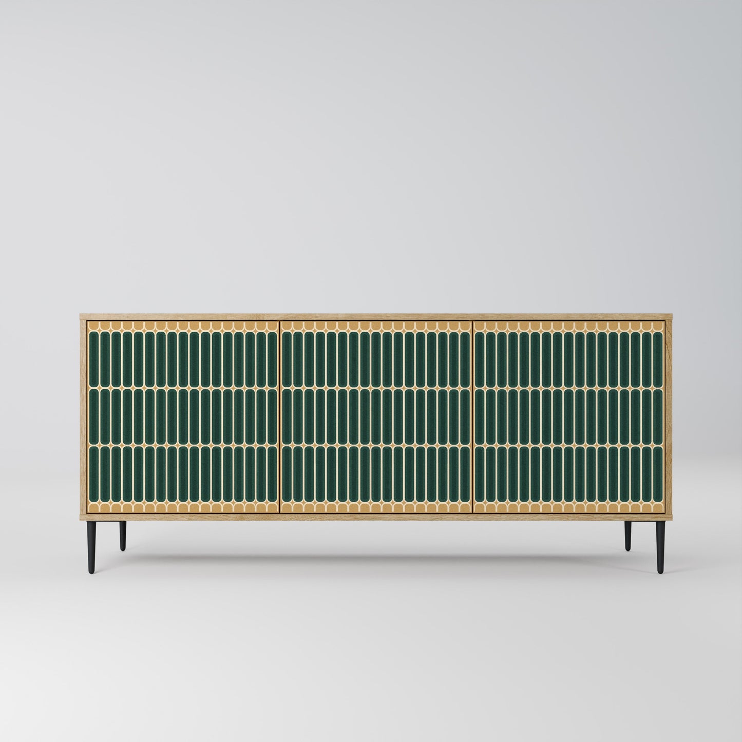 Credenza ILUSION GATE a 3 ante in effetto rovere
