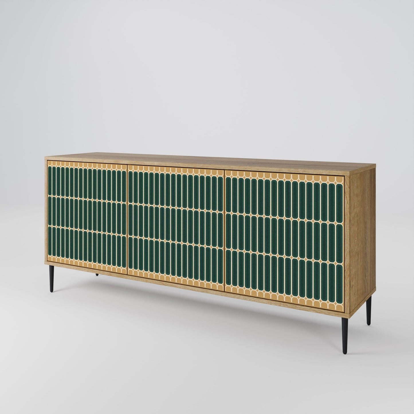 Credenza ILUSION GATE a 3 ante in effetto rovere