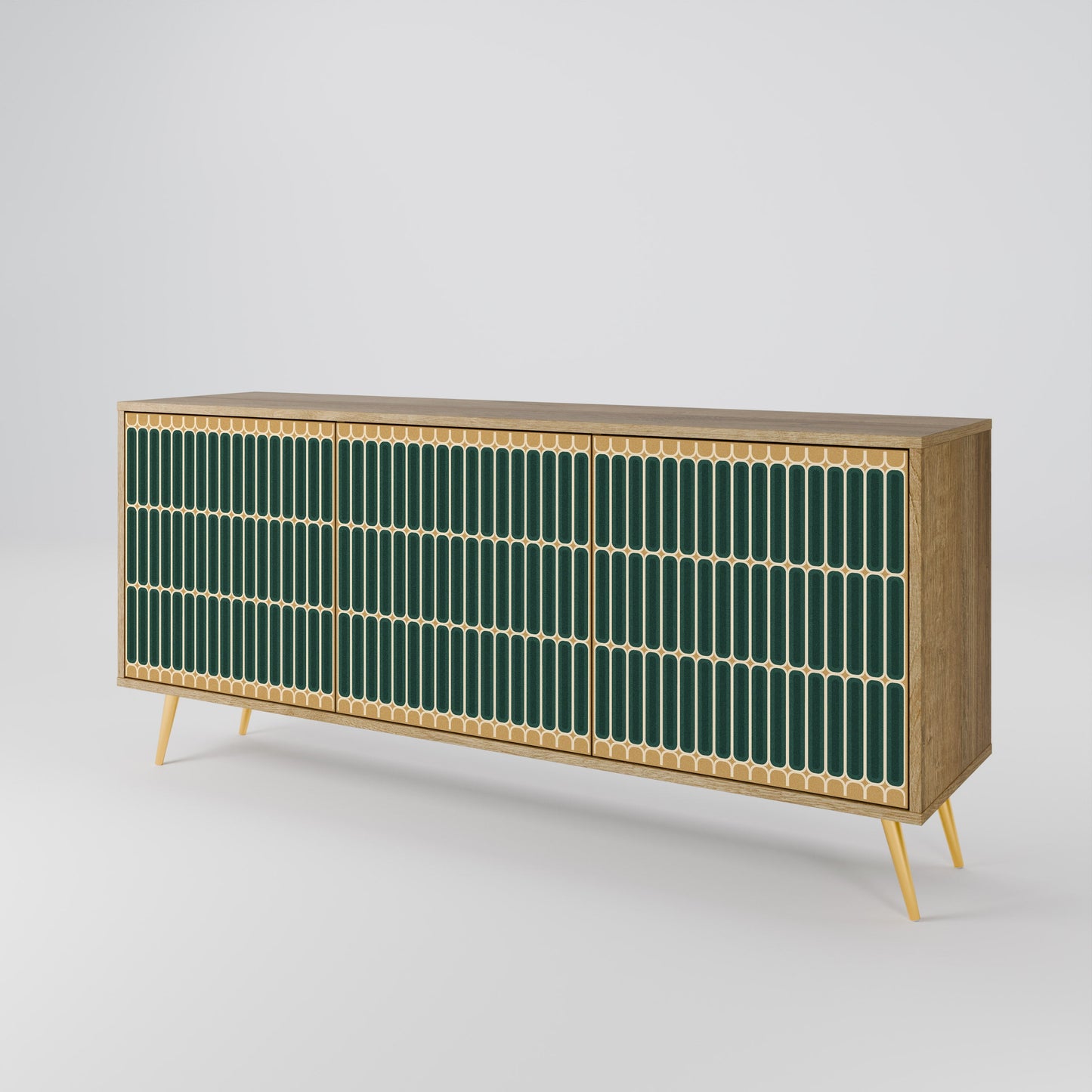 Credenza ILUSION GATE a 3 ante in effetto rovere