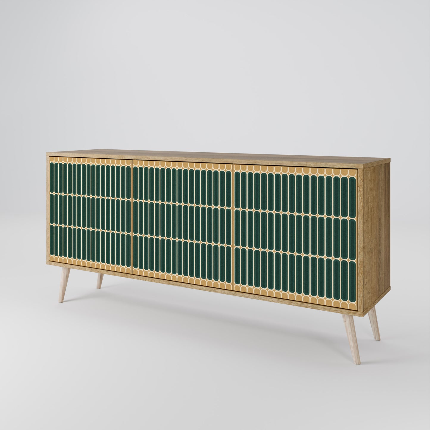 Credenza ILUSION GATE a 3 ante in effetto rovere