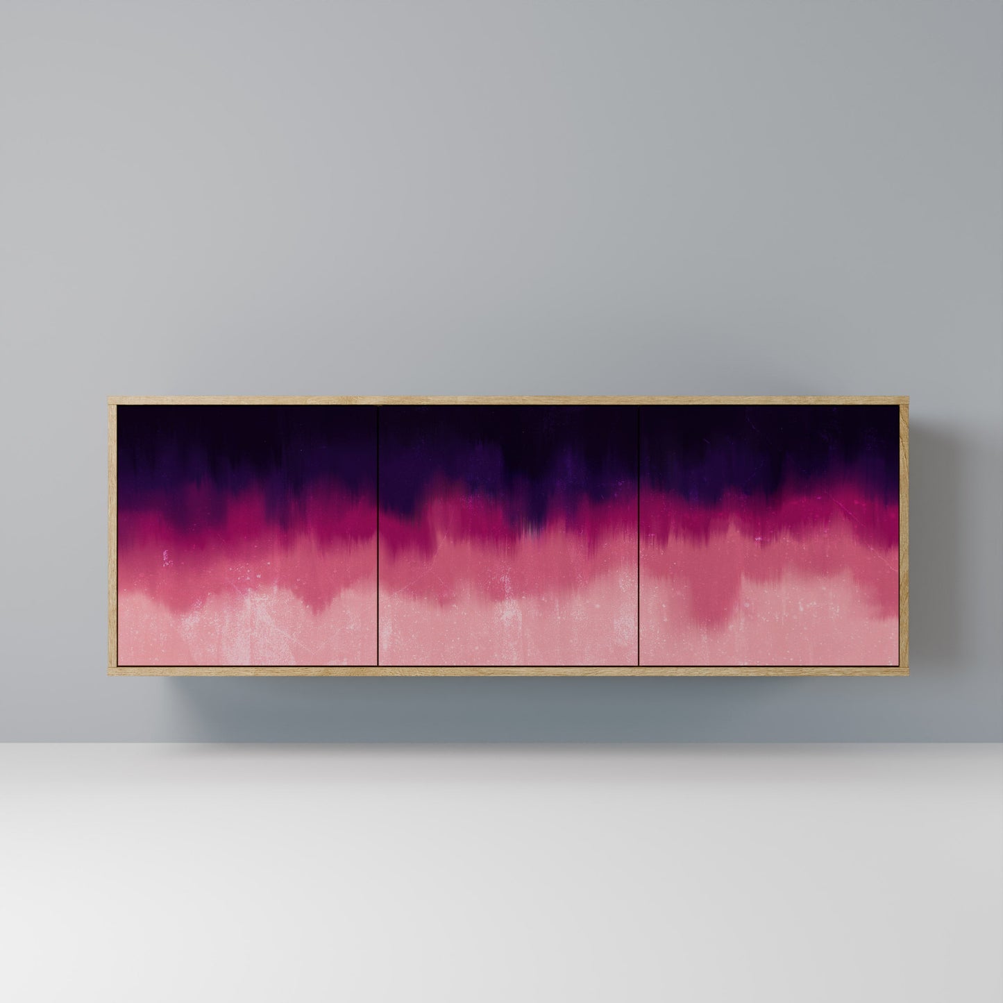 AURORA BOREALIS 3-Door Sideboard in Oak Effect