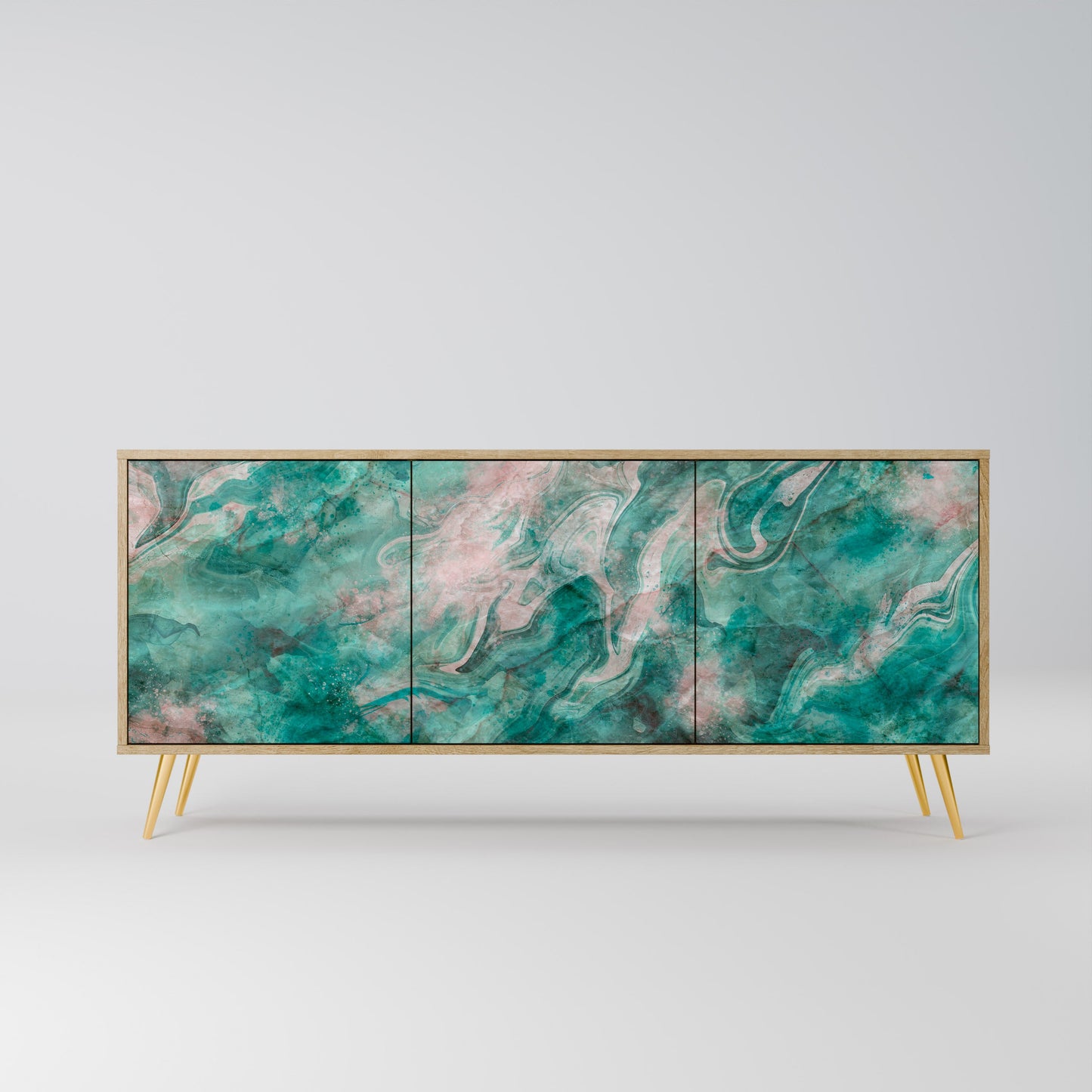 Credenza ABSTRACT ALCHEMY a 3 ante in effetto rovere