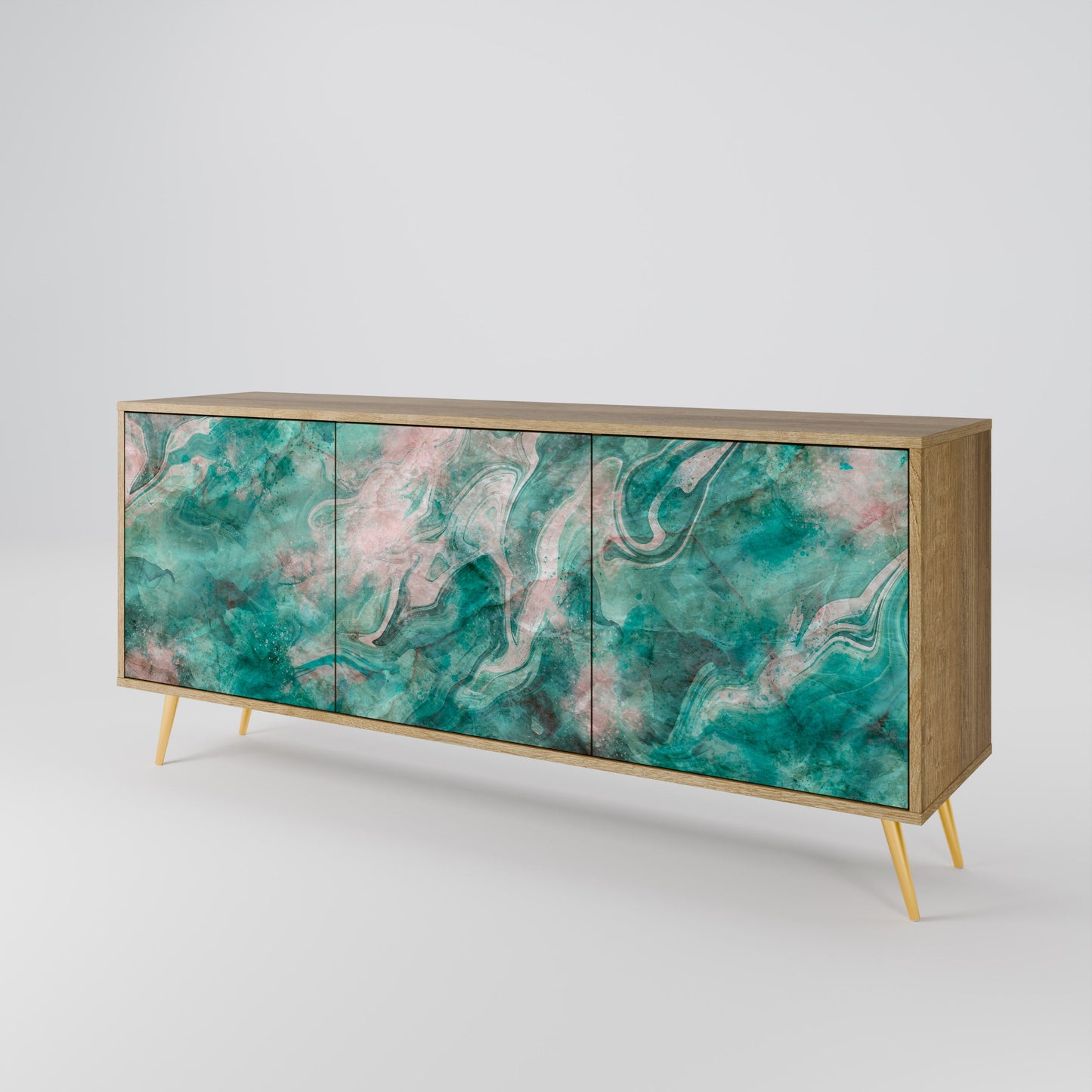 Credenza ABSTRACT ALCHEMY a 3 ante in effetto rovere