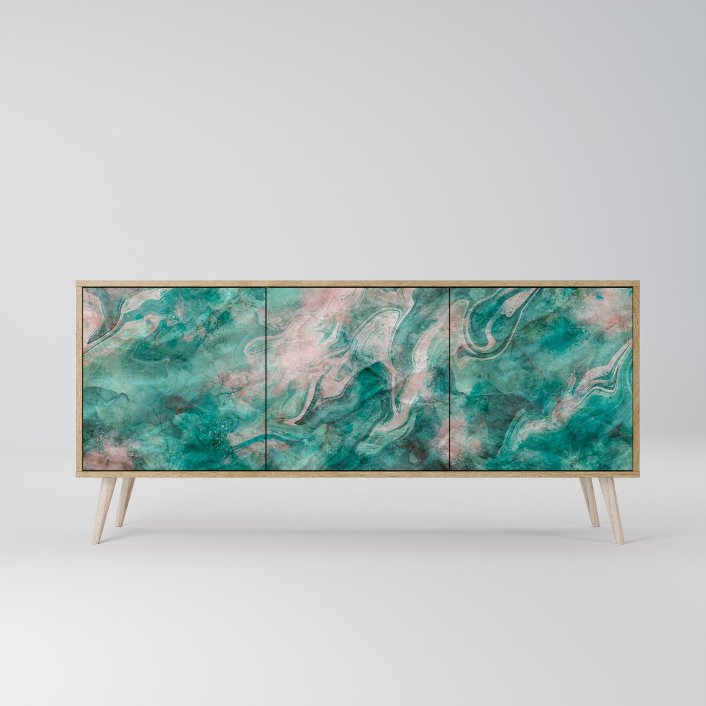 Credenza ABSTRACT ALCHEMY a 3 ante in effetto rovere