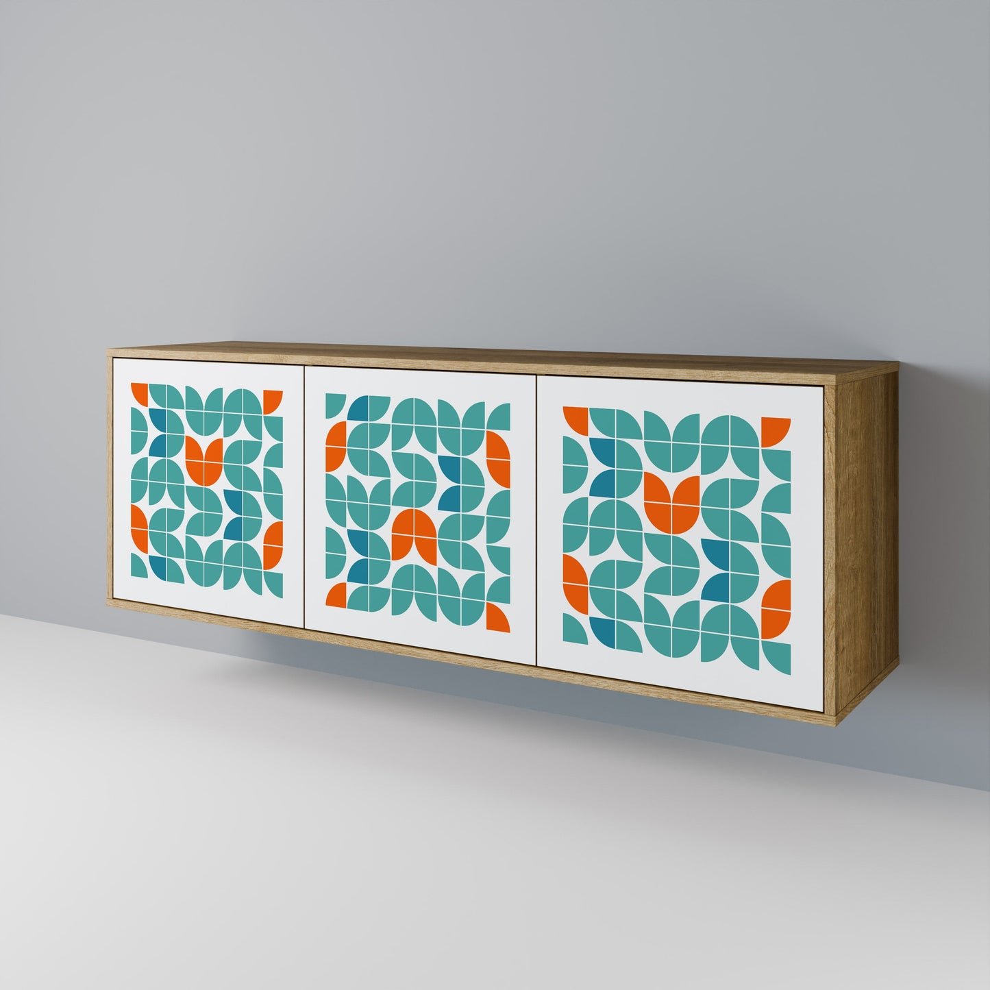 Credenza BE THE CHANGE a 3 ante in effetto rovere