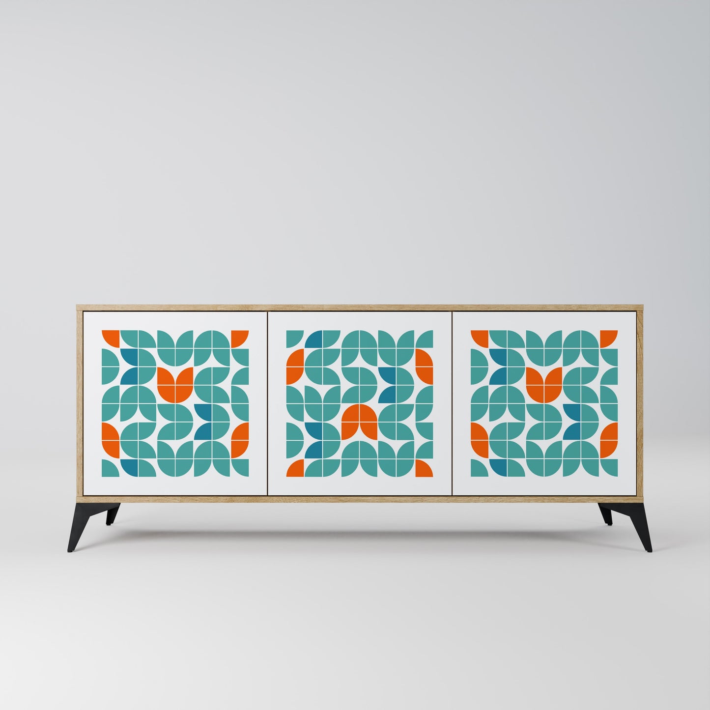 Credenza BE THE CHANGE a 3 ante in effetto rovere