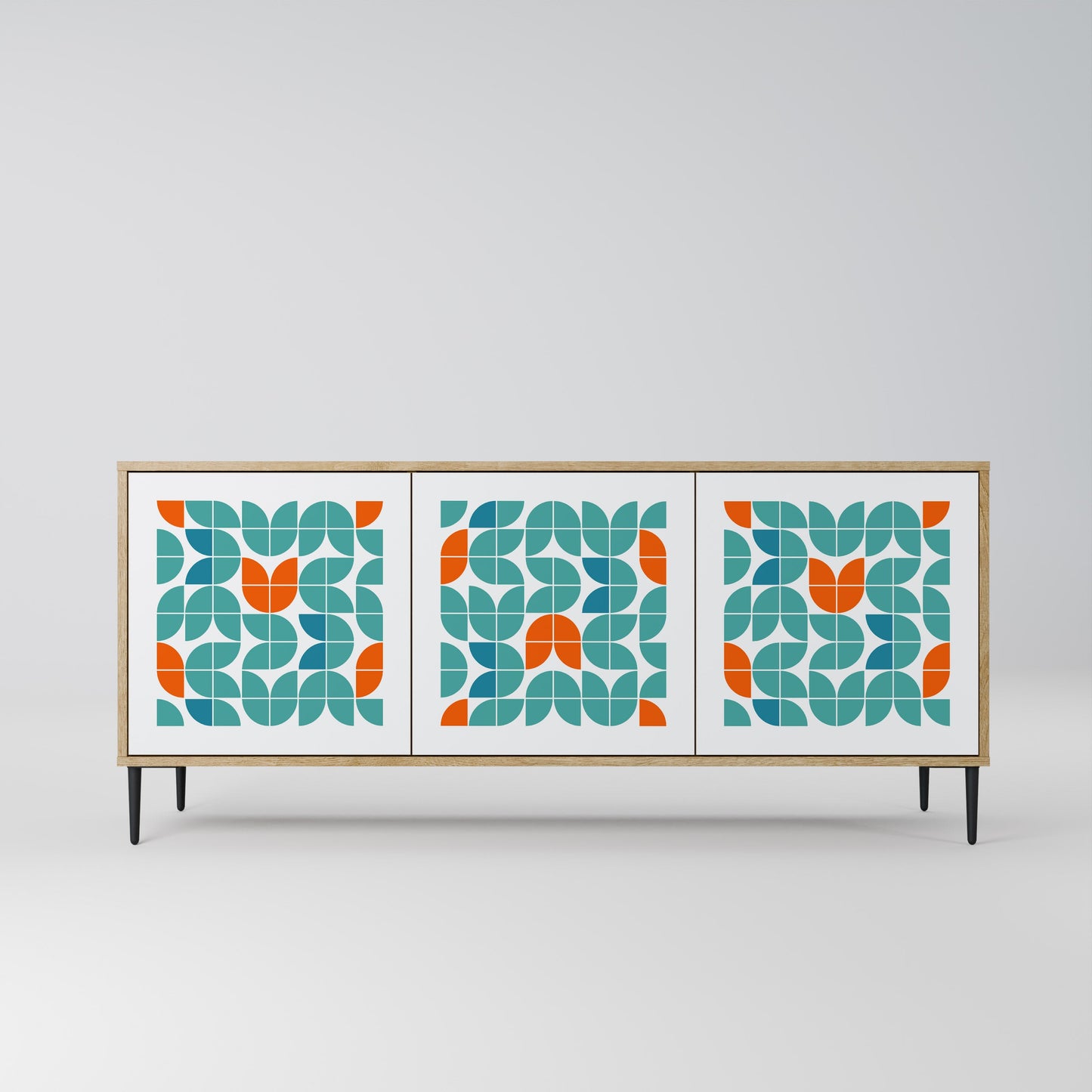 Credenza BE THE CHANGE a 3 ante in effetto rovere