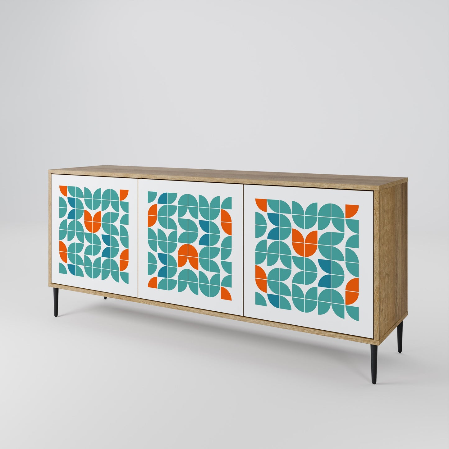 Credenza BE THE CHANGE a 3 ante in effetto rovere