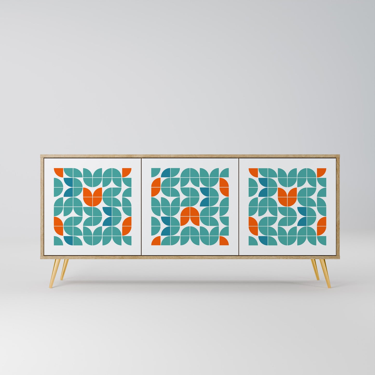 Credenza BE THE CHANGE a 3 ante in effetto rovere
