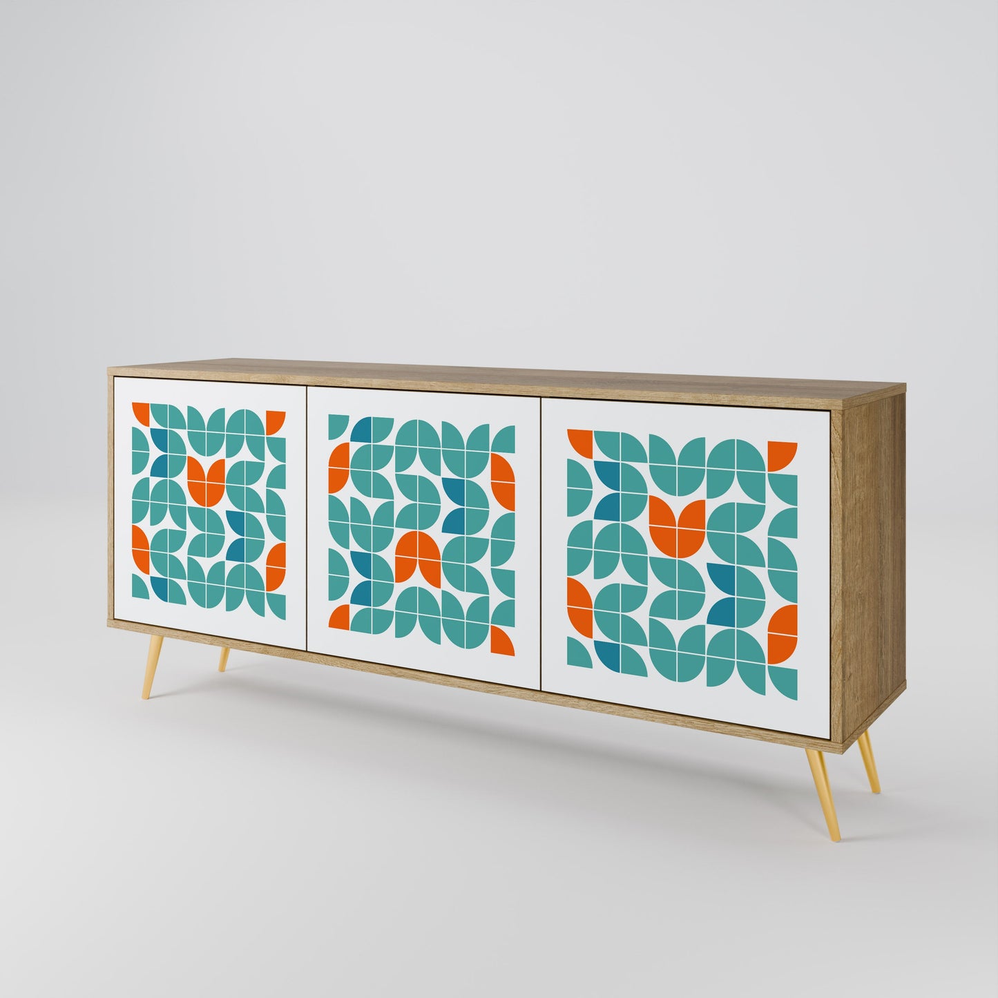 Credenza BE THE CHANGE a 3 ante in effetto rovere