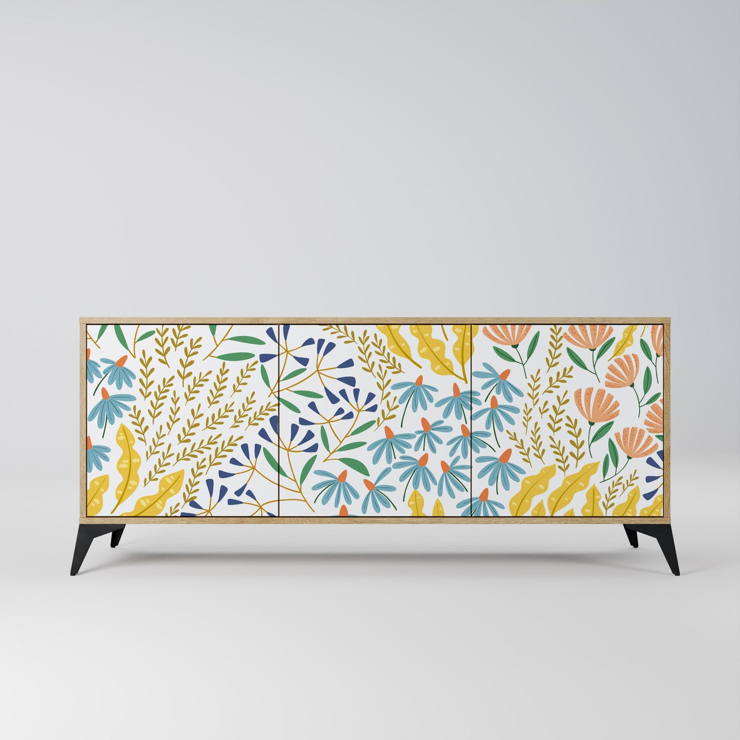 HELLO SPRING 3-Door Sideboard in Oak Effect
