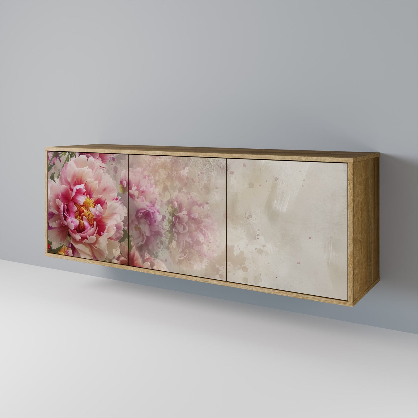 Credenza a 3 ante PEONY WHISPER effetto rovere