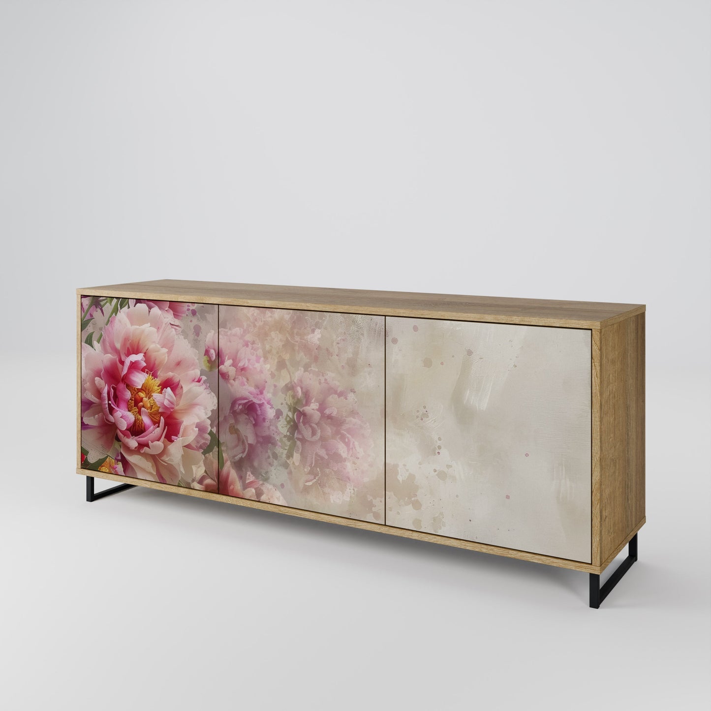 Credenza a 3 ante PEONY WHISPER effetto rovere