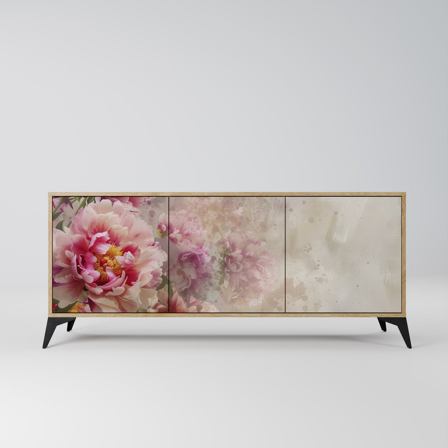 Credenza a 3 ante PEONY WHISPER effetto rovere