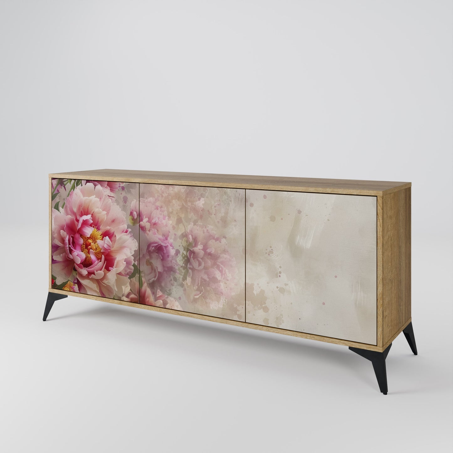 Credenza a 3 ante PEONY WHISPER effetto rovere
