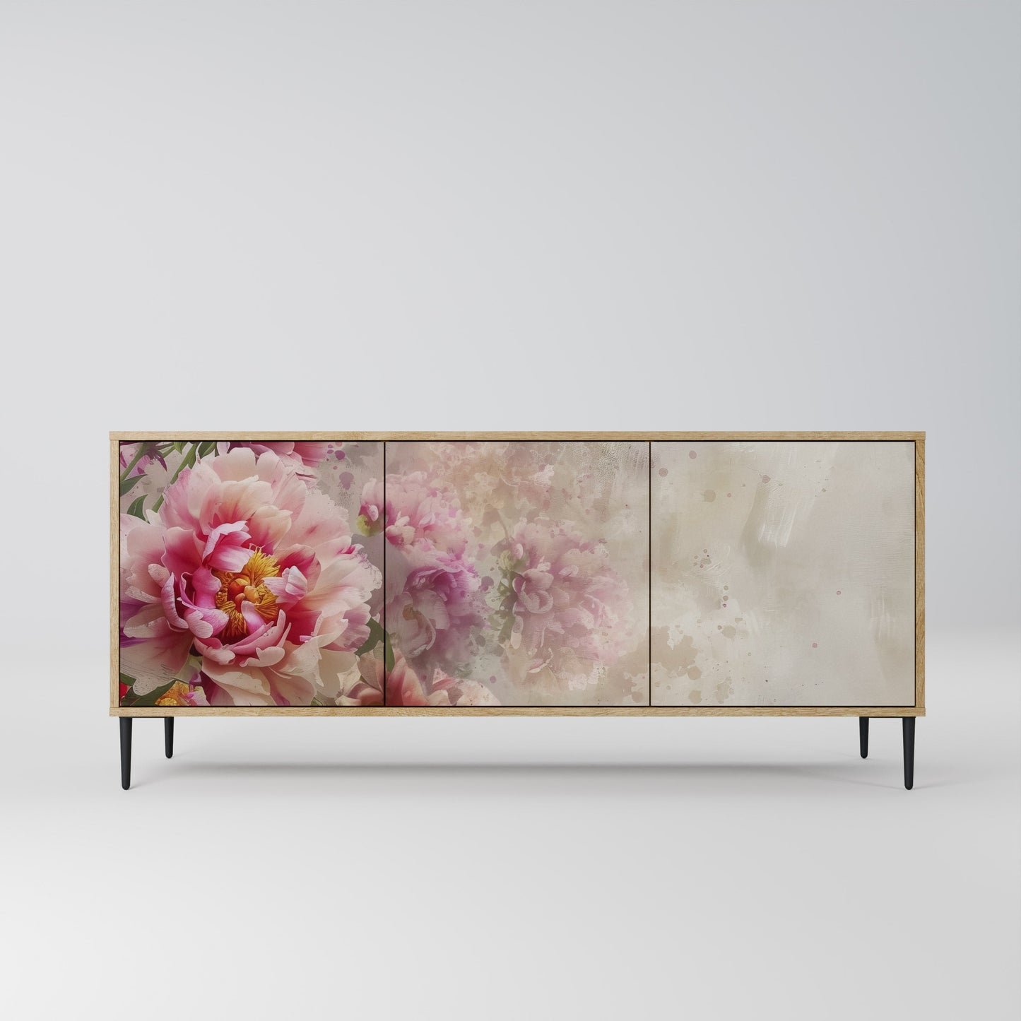 Credenza a 3 ante PEONY WHISPER effetto rovere