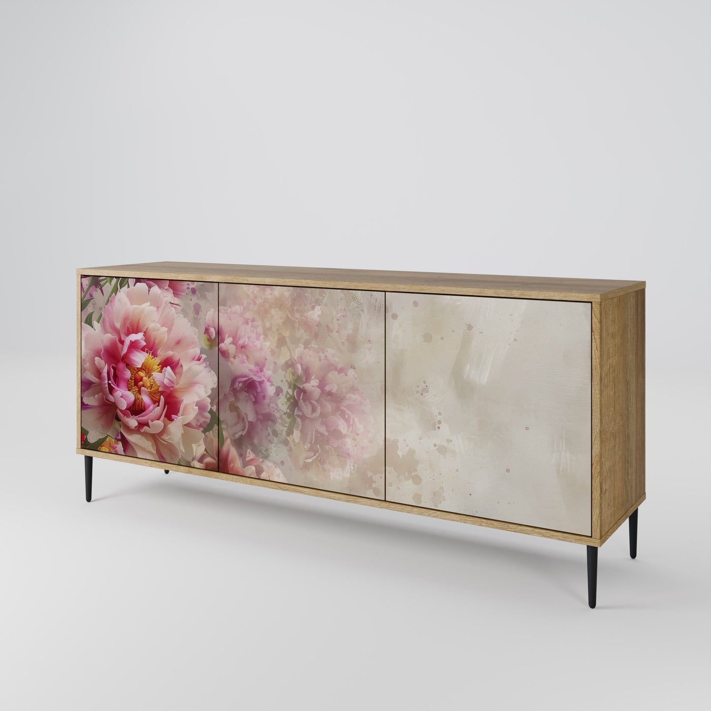 Credenza a 3 ante PEONY WHISPER effetto rovere
