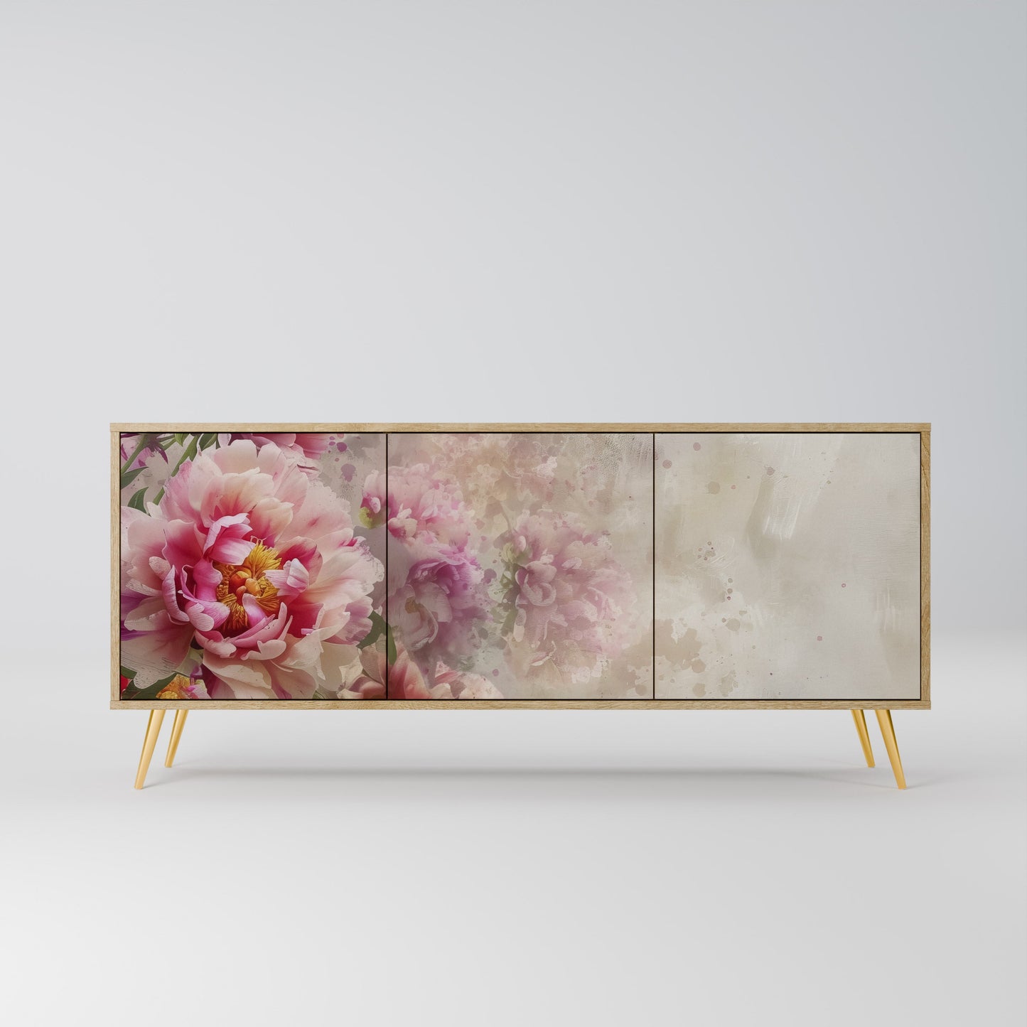 Credenza a 3 ante PEONY WHISPER effetto rovere