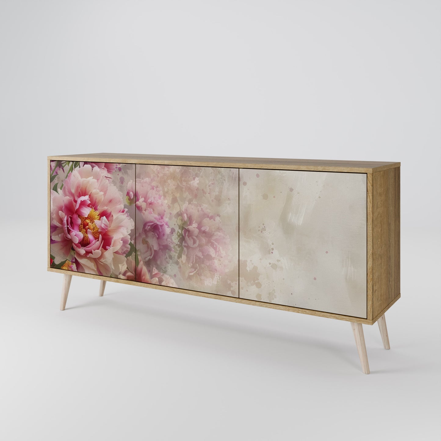 Credenza a 3 ante PEONY WHISPER effetto rovere