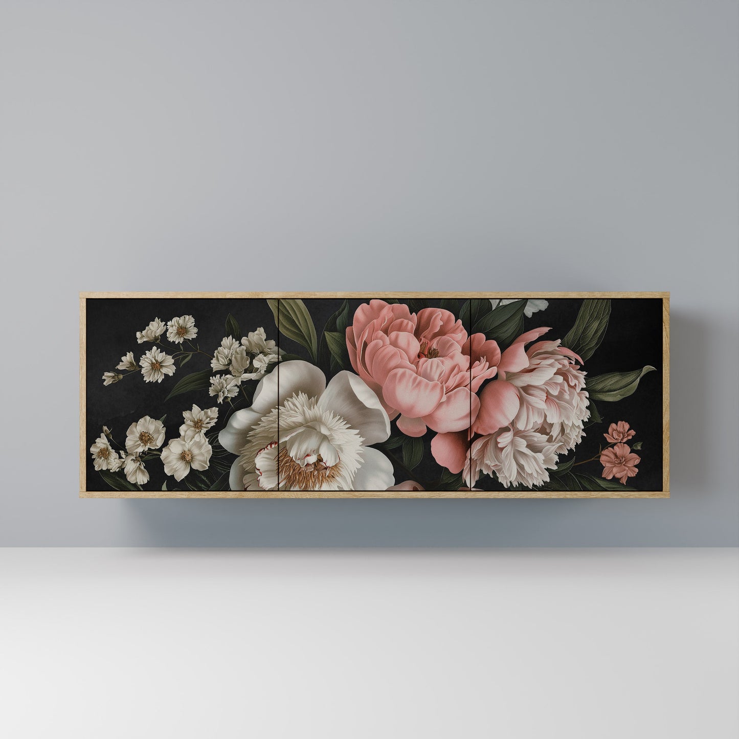 LUSH ELEGANCE 3-Door Sideboard in Oak Effect