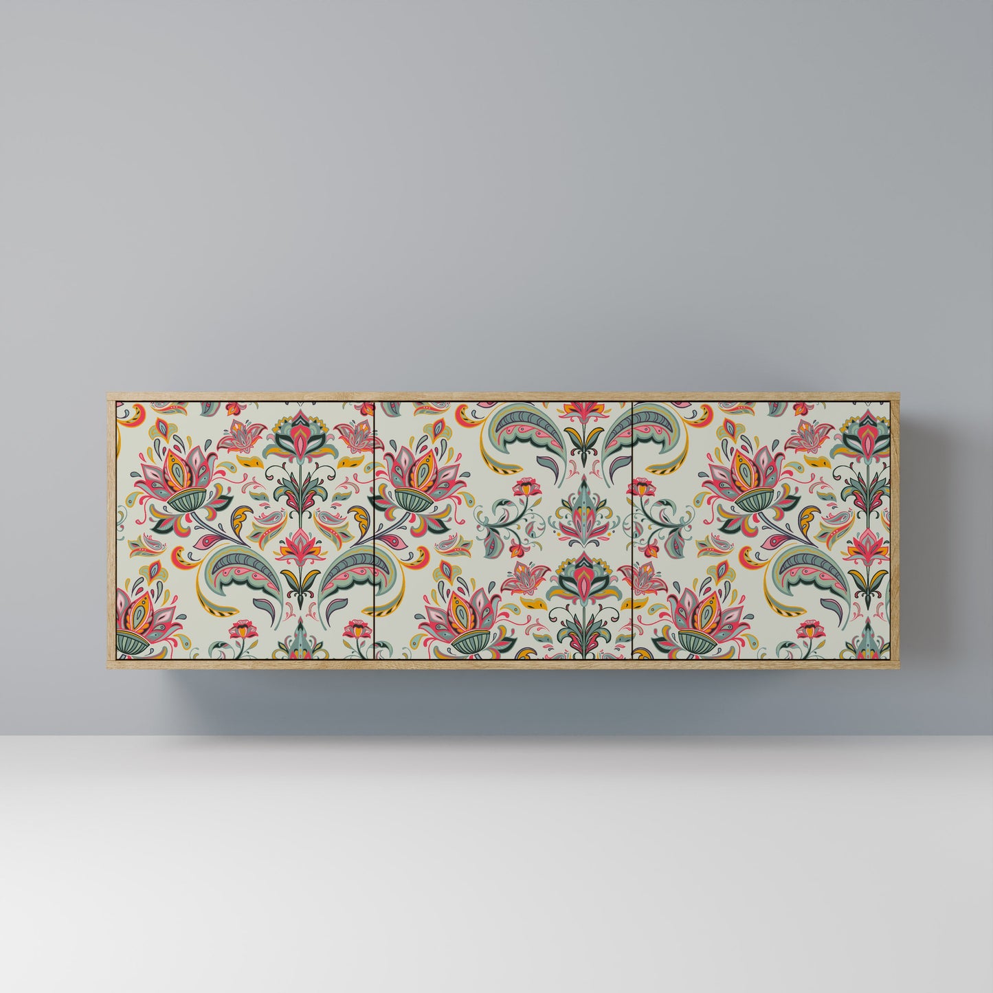 ORGANIC FOLKLORE 3-Door Sideboard in Oak Effect