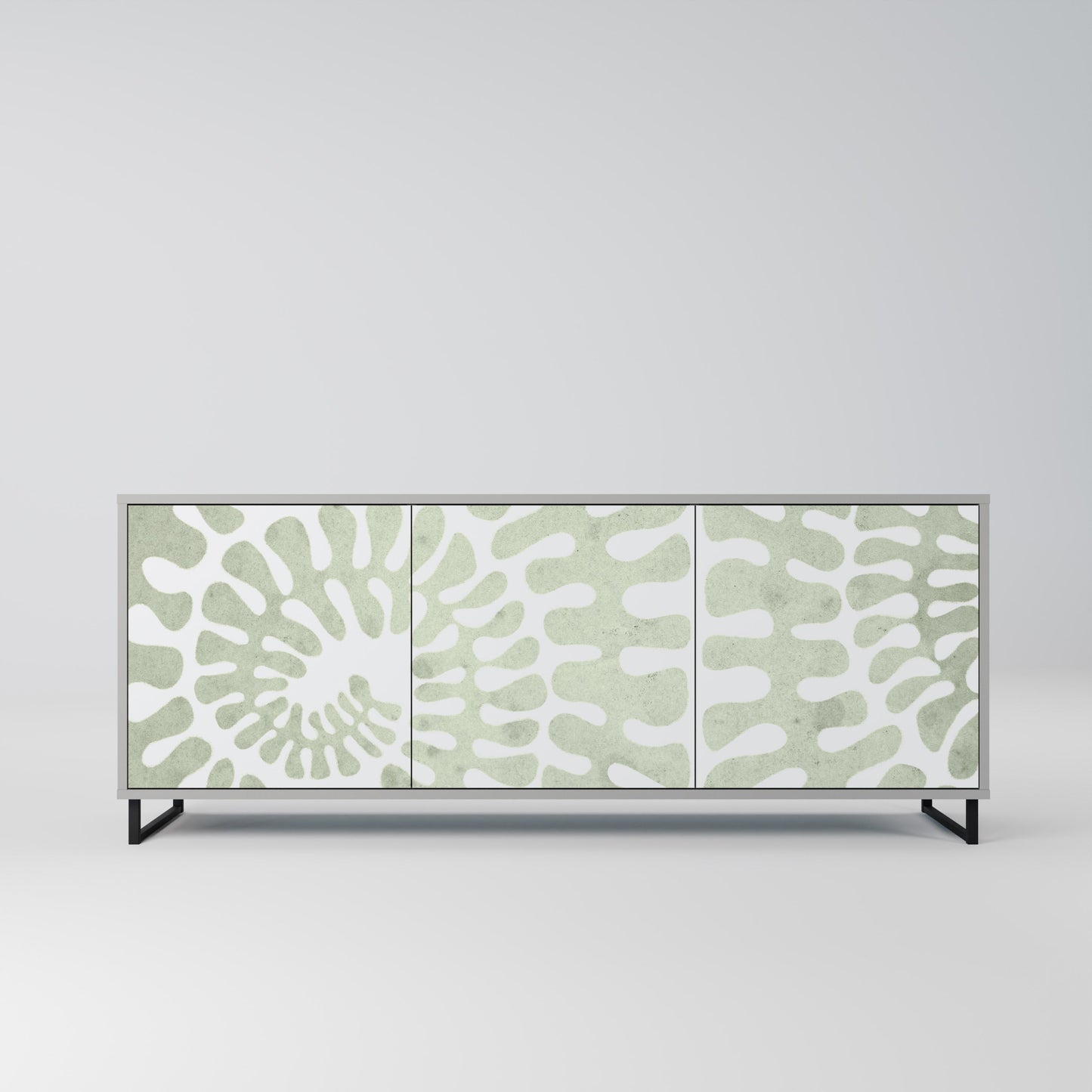 HELIX DANCE 3-Door Sideboard in Grey Finish