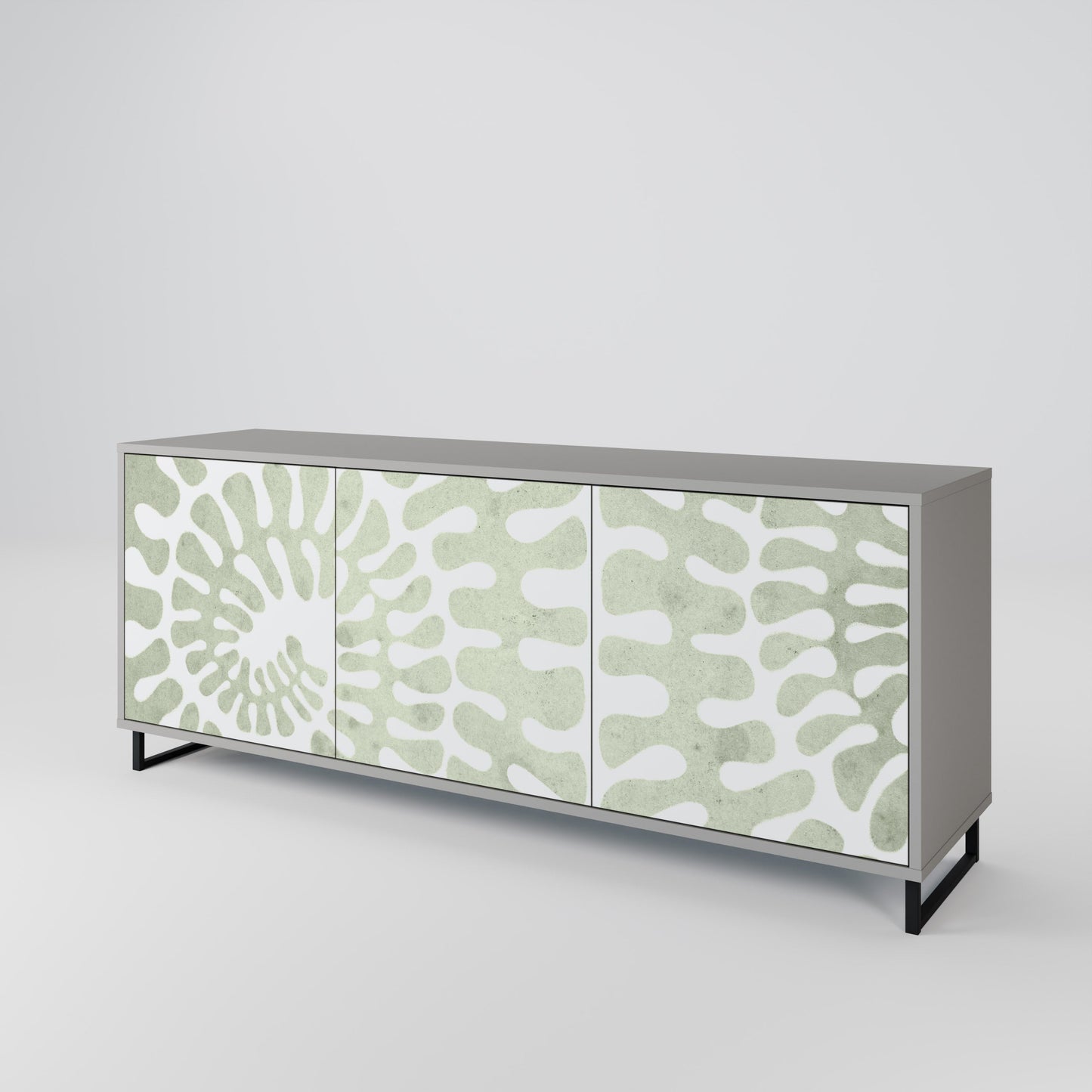 HELIX DANCE 3-Door Sideboard in Grey Finish