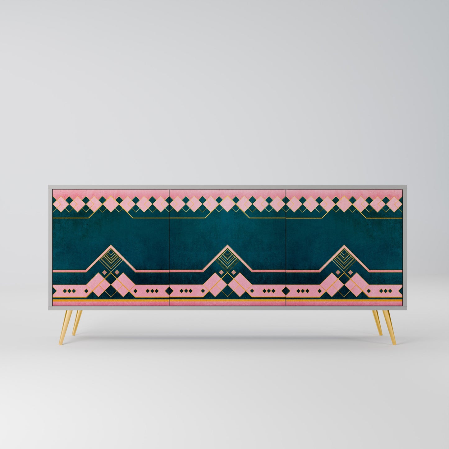 Credenza a 3 ante ROYAL COMPOSITION in finitura grigia