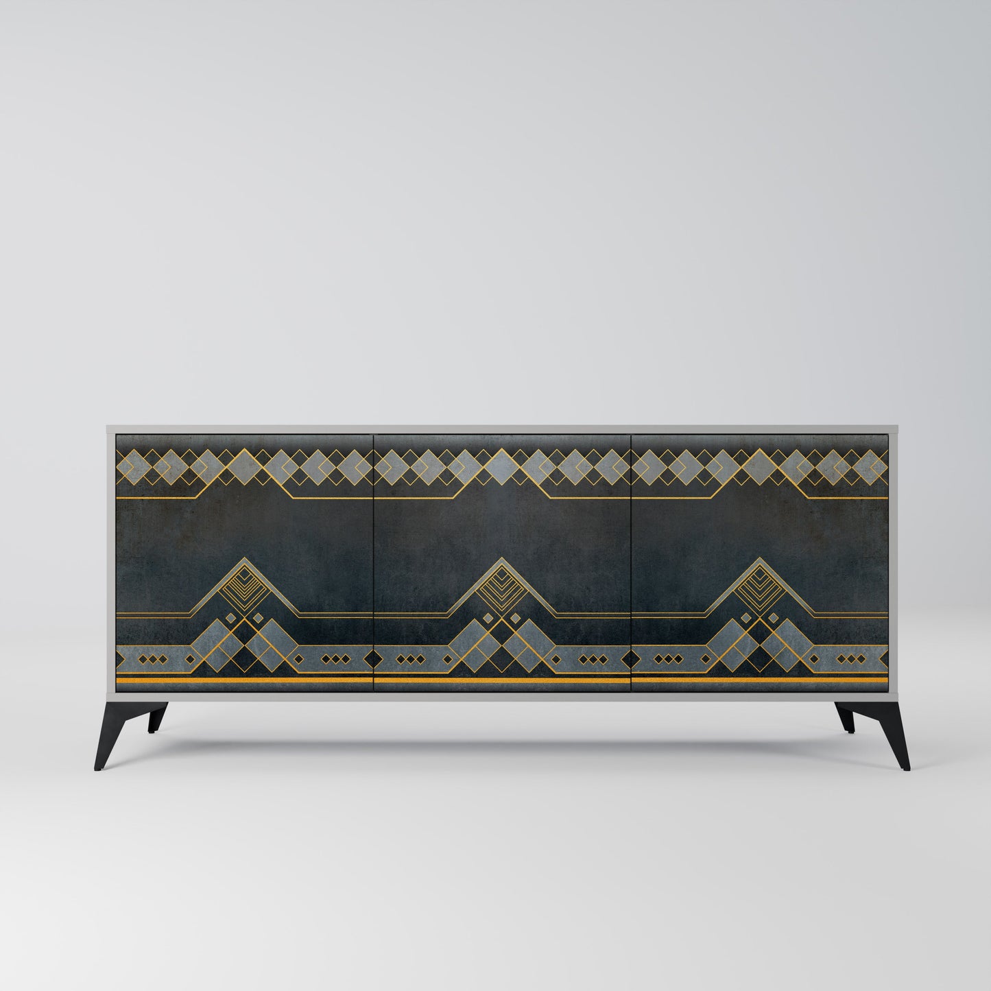 Credenza a 3 ante ROYAL ORDINARINESS in finitura grigia