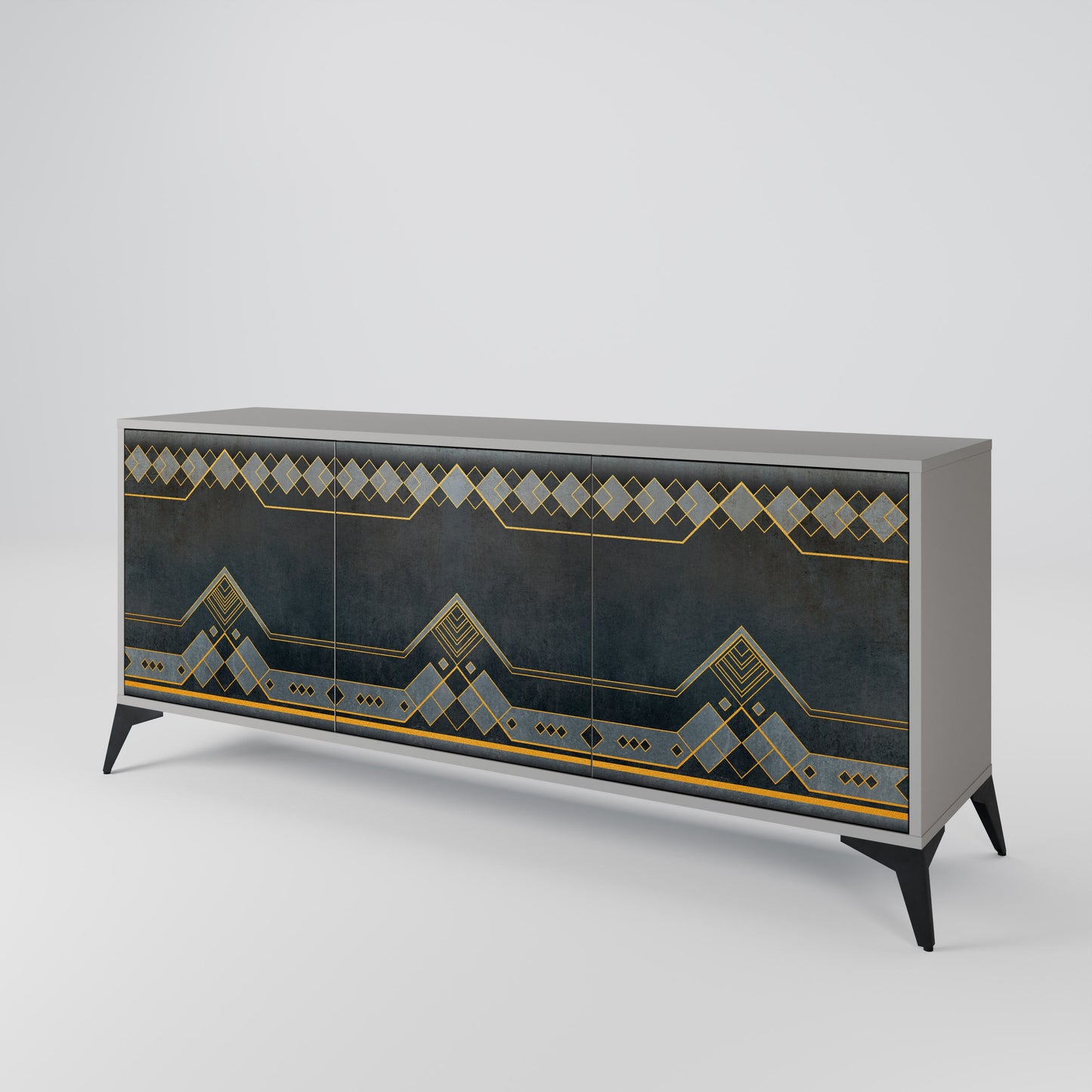 Credenza a 3 ante ROYAL ORDINARINESS in finitura grigia