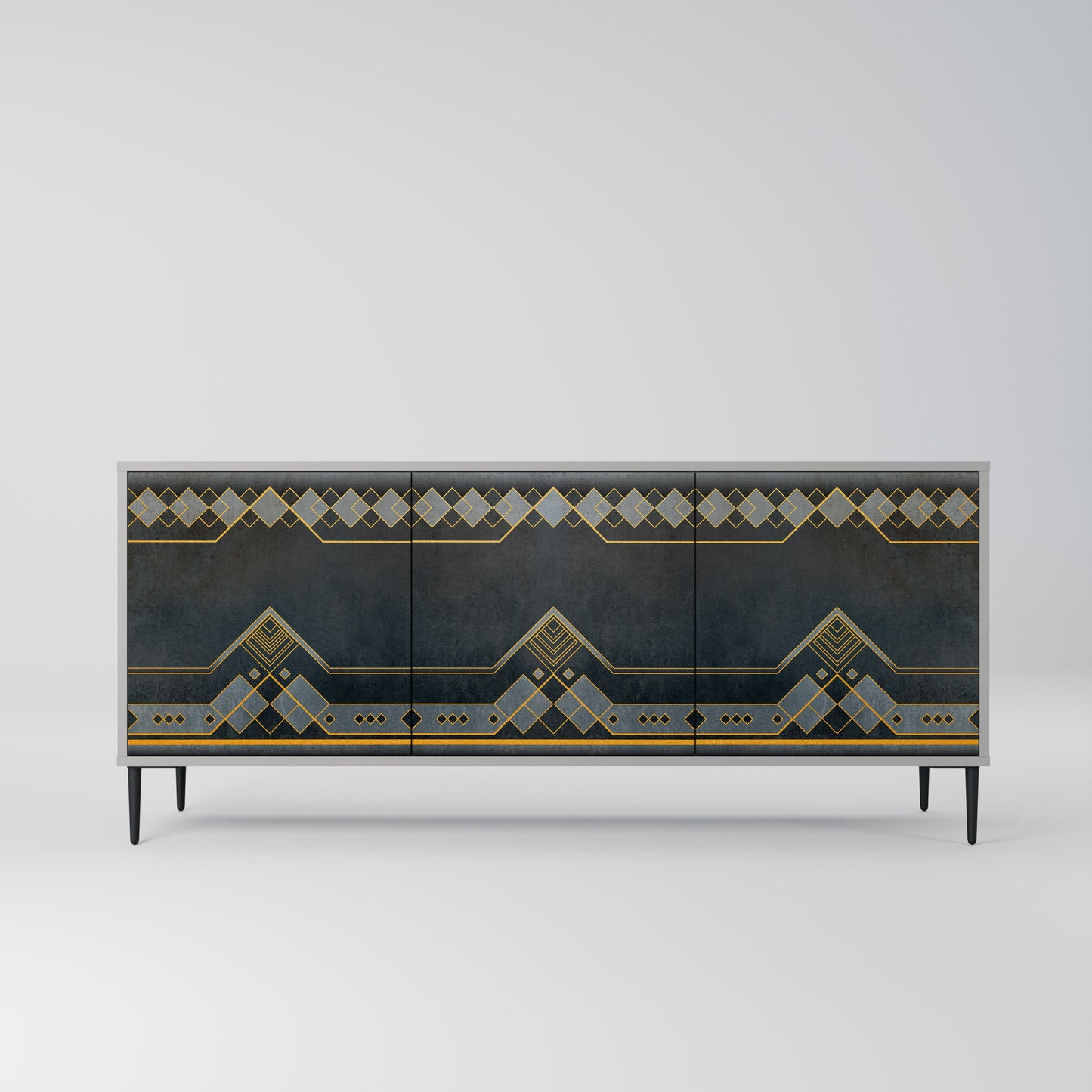 Credenza a 3 ante ROYAL ORDINARINESS in finitura grigia