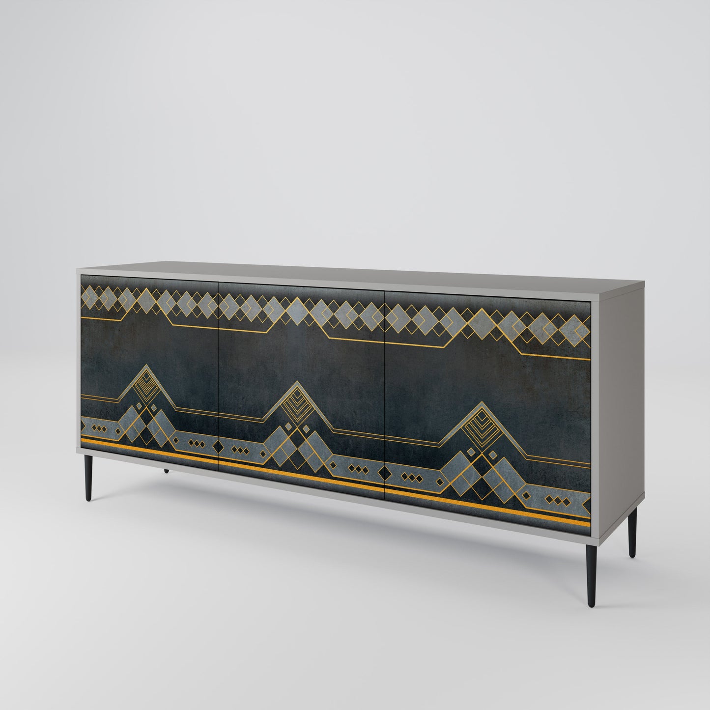 Credenza a 3 ante ROYAL ORDINARINESS in finitura grigia