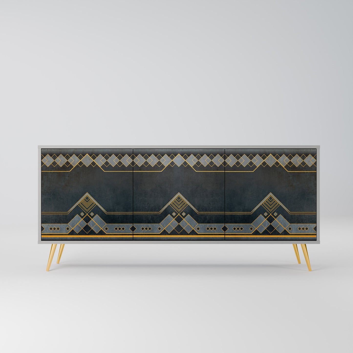 Credenza a 3 ante ROYAL ORDINARINESS in finitura grigia