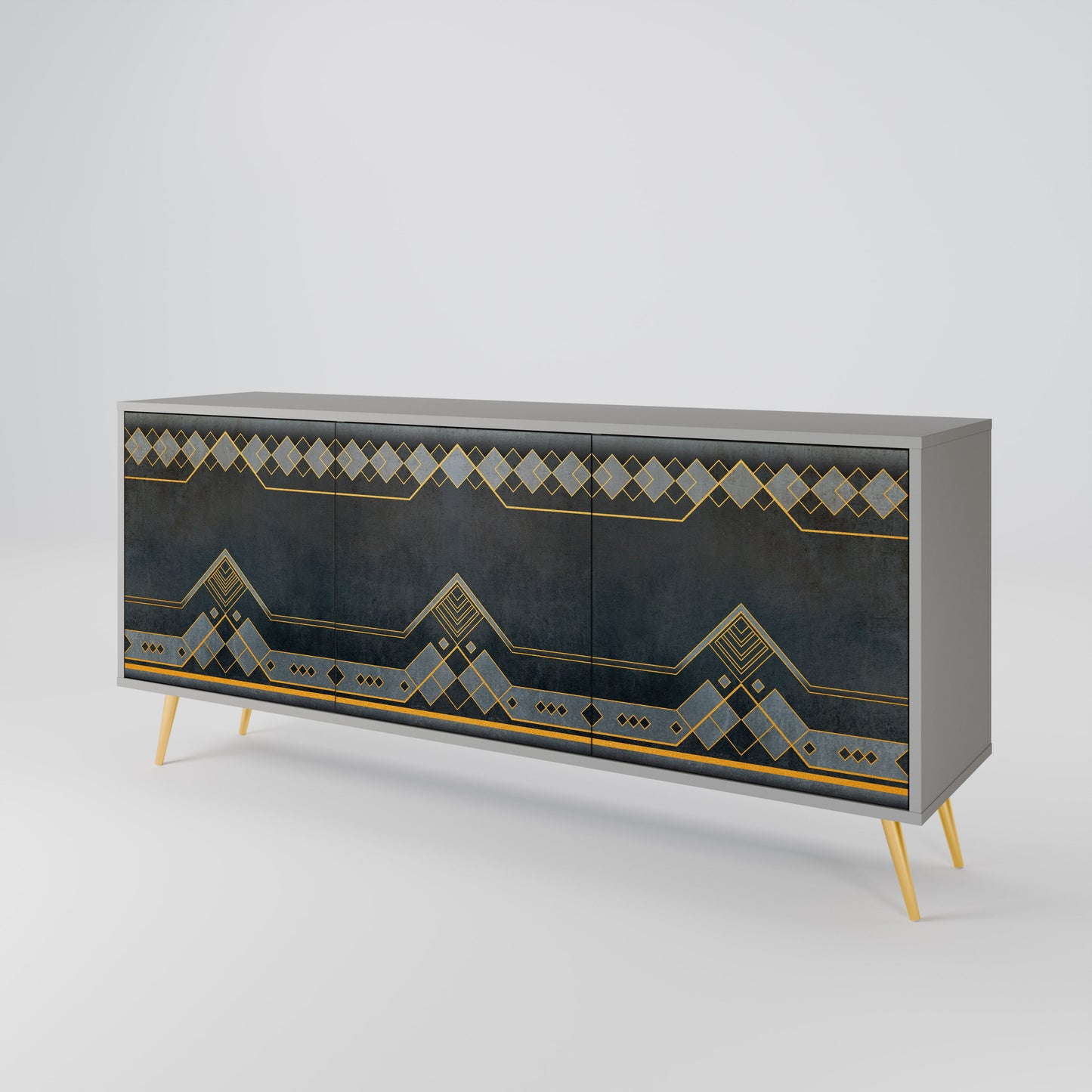 Credenza a 3 ante ROYAL ORDINARINESS in finitura grigia