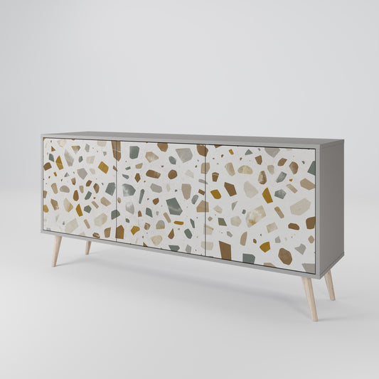 PIECES OF TOMORROW 3-Door Sideboard in Grey Finish