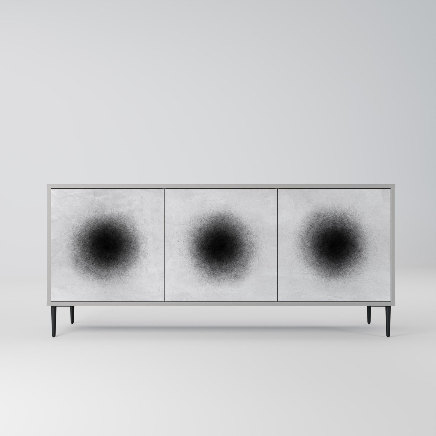 Credenza a 3 ante BLACK HOLE in finitura grigia