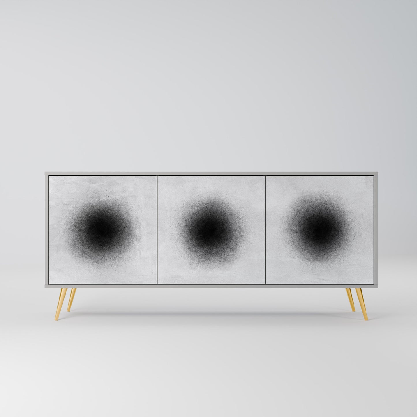 Credenza a 3 ante BLACK HOLE in finitura grigia