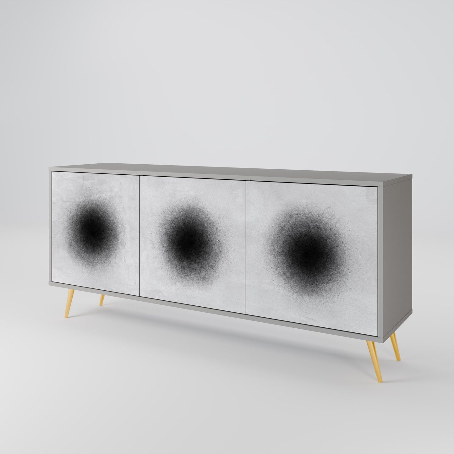 Credenza a 3 ante BLACK HOLE in finitura grigia