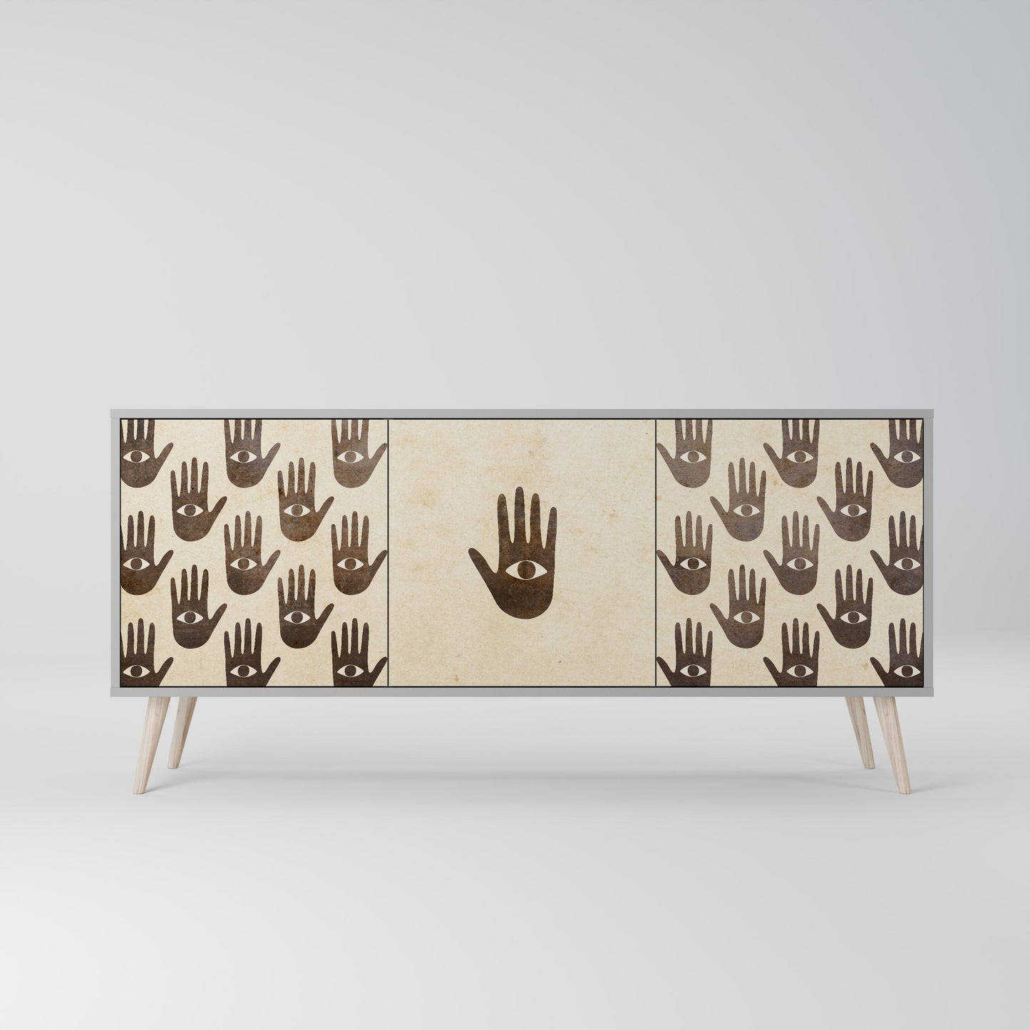 VEDI ALTRO Credenza a 3 ante in finitura grigia