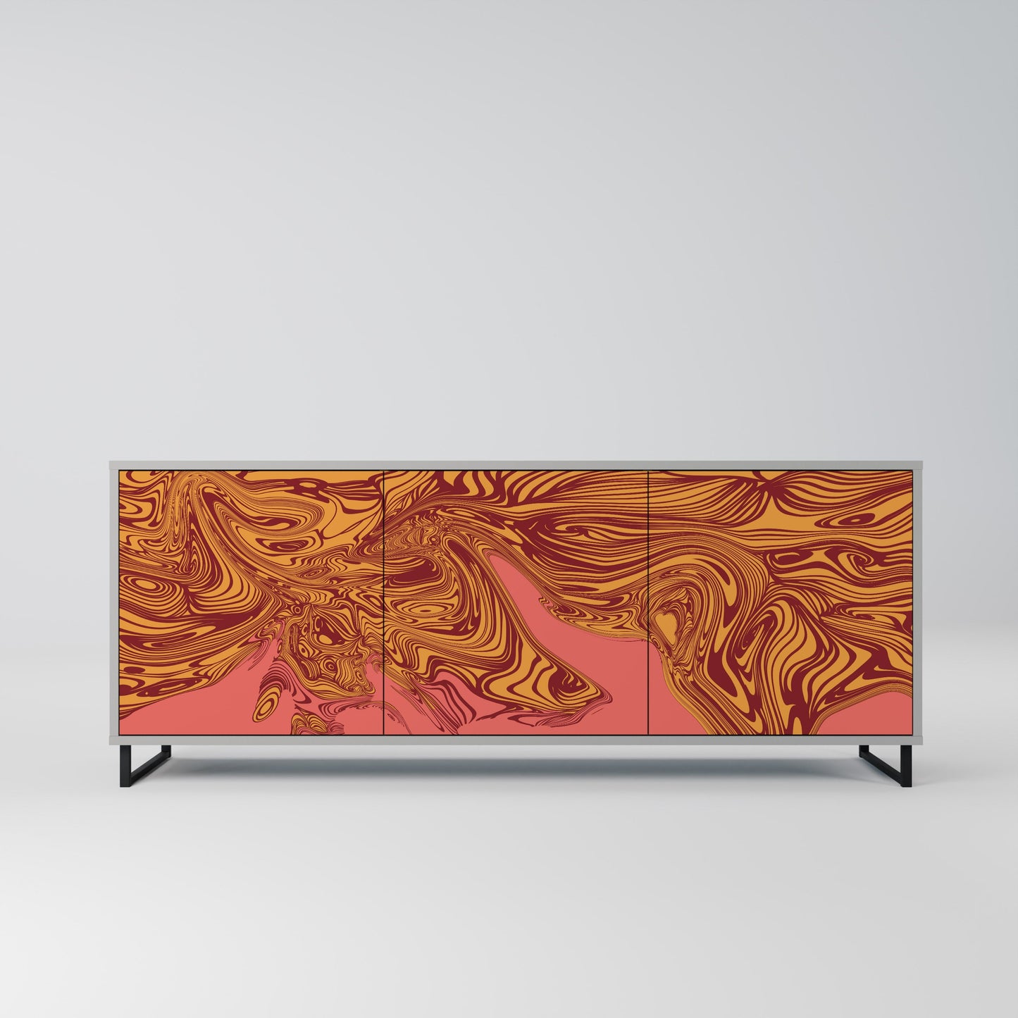 FLOATING THOUGHTS 3-Door Sideboard in Grey Finish