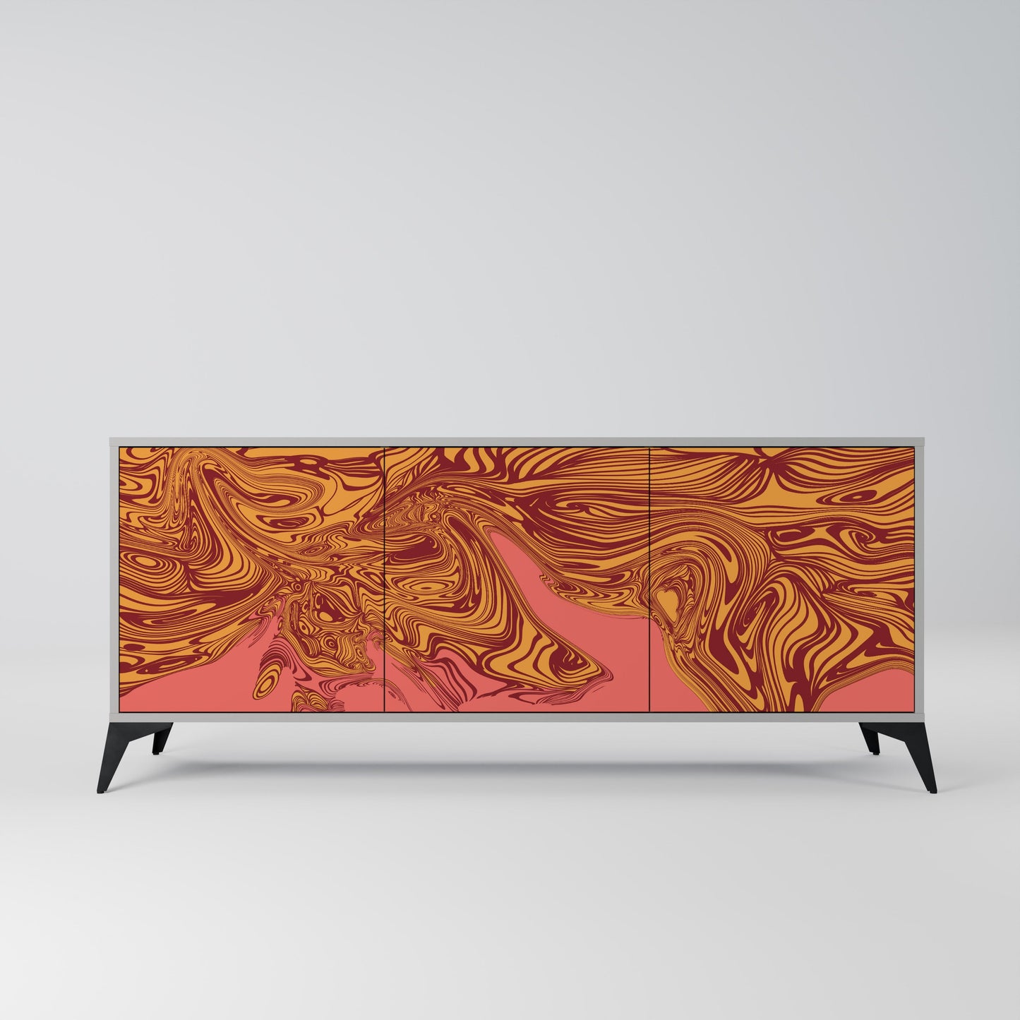 FLOATING THOUGHTS 3-Door Sideboard in Grey Finish