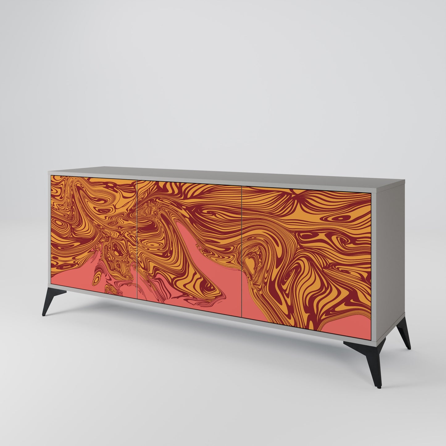 FLOATING THOUGHTS 3-Door Sideboard in Grey Finish