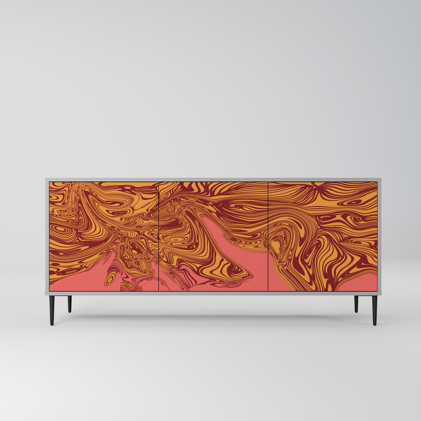 FLOATING THOUGHTS 3-Door Sideboard in Grey Finish