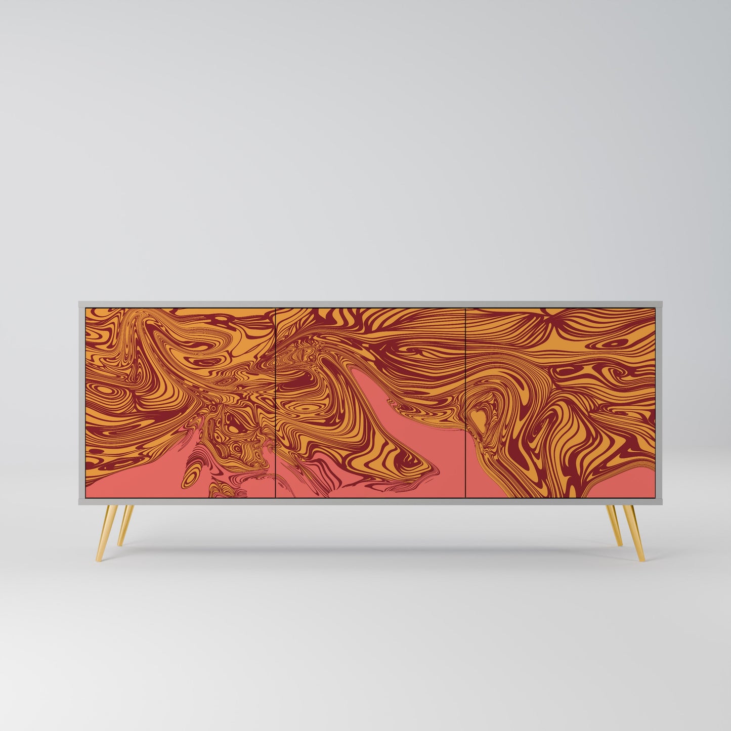 FLOATING THOUGHTS 3-Door Sideboard in Grey Finish
