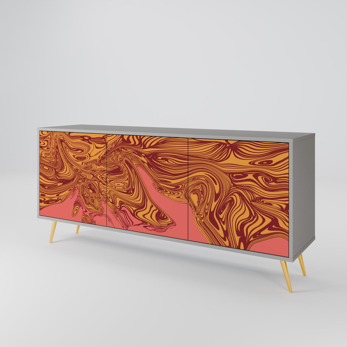 FLOATING THOUGHTS 3-Door Sideboard in Grey Finish