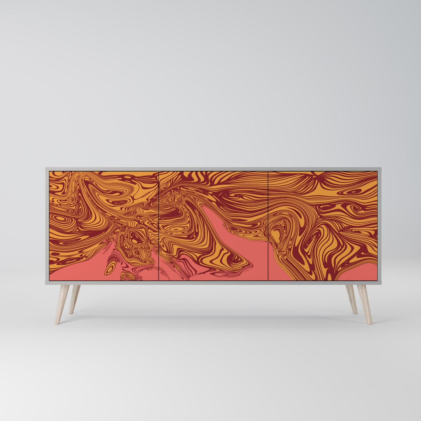 FLOATING THOUGHTS 3-Door Sideboard in Grey Finish