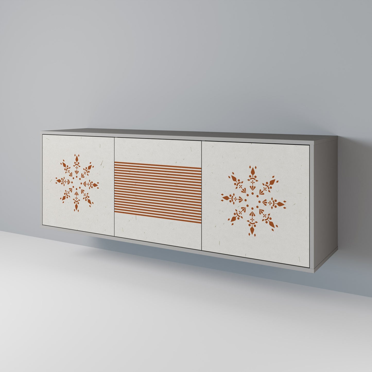 DAILY HARMONY 3-Door Sideboard in Grey Finish