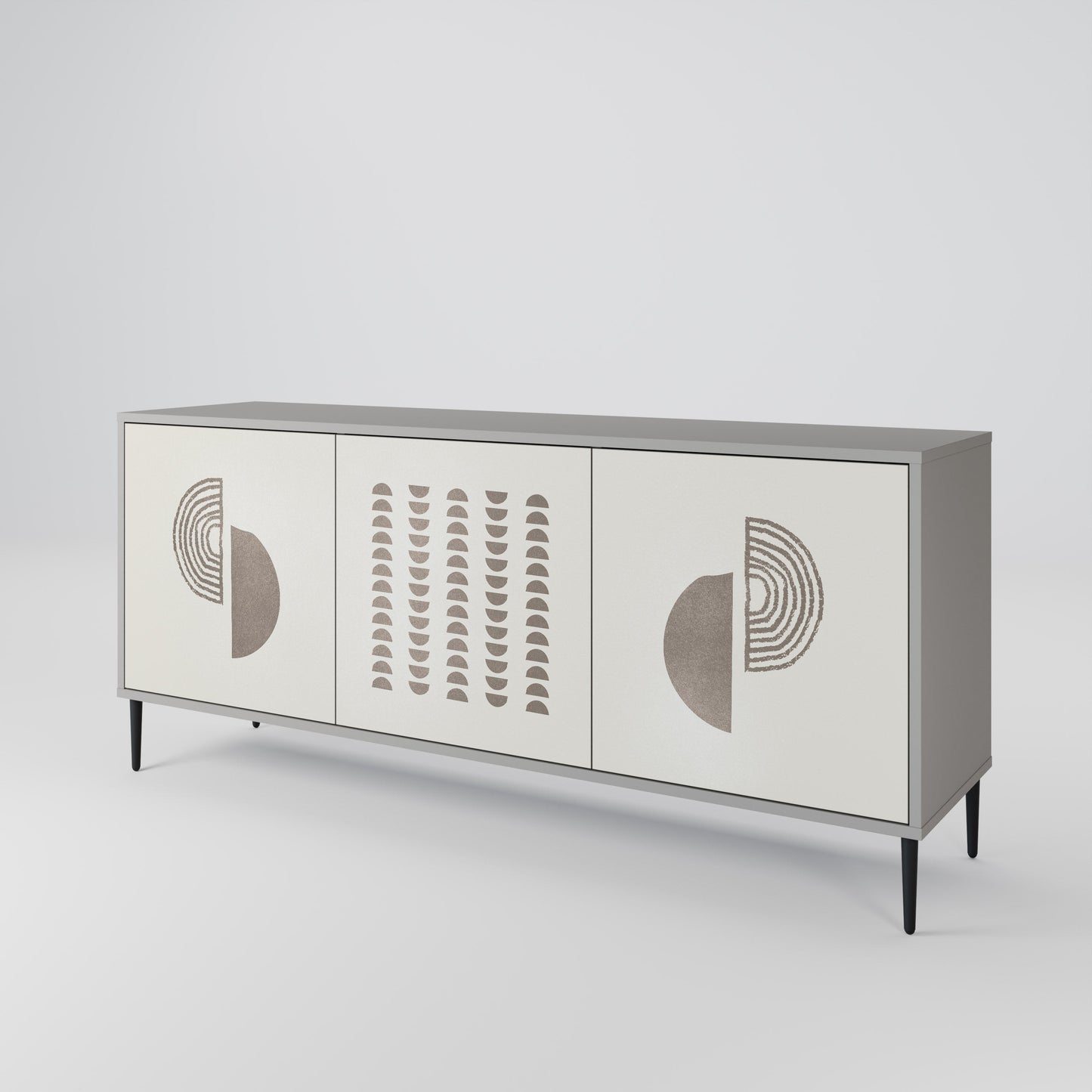 HARMONY ESSENCE 3-Door Sideboard in Grey Finish