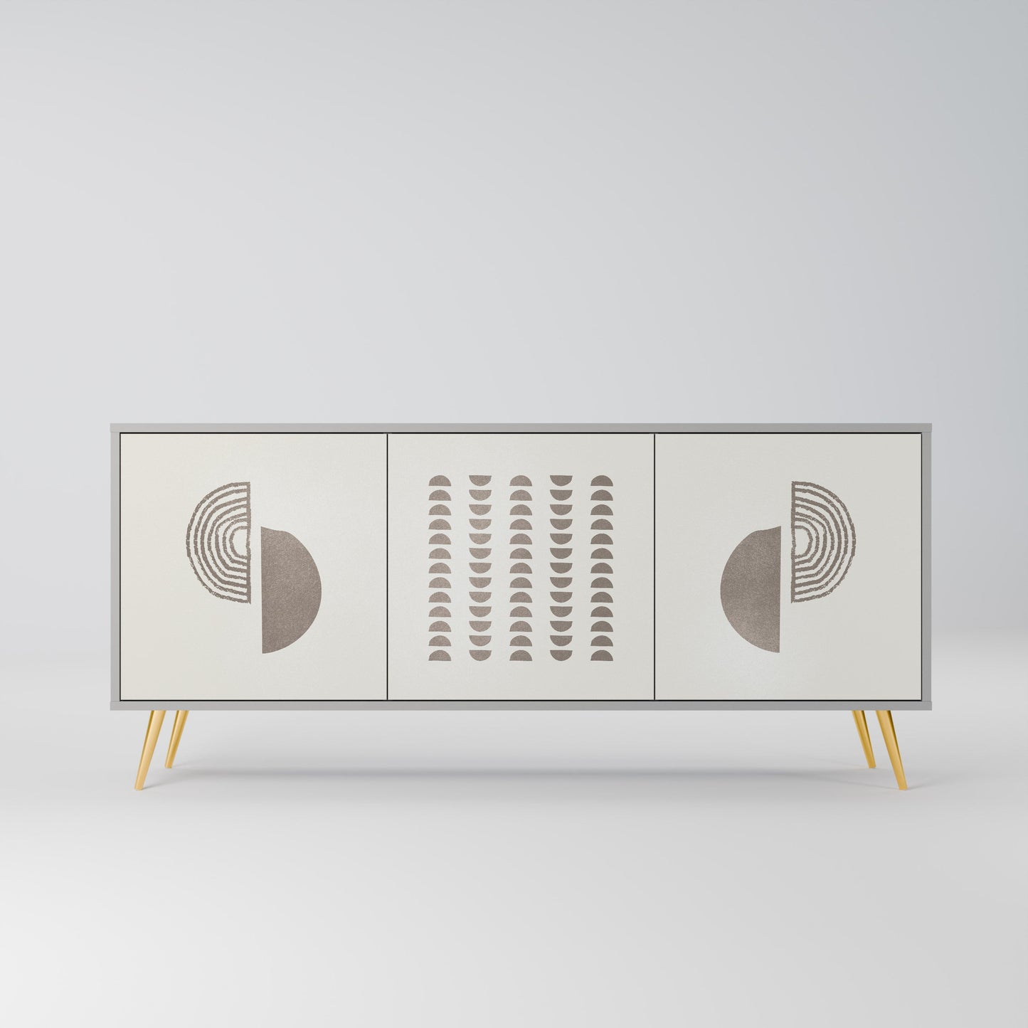 HARMONY ESSENCE 3-Door Sideboard in Grey Finish